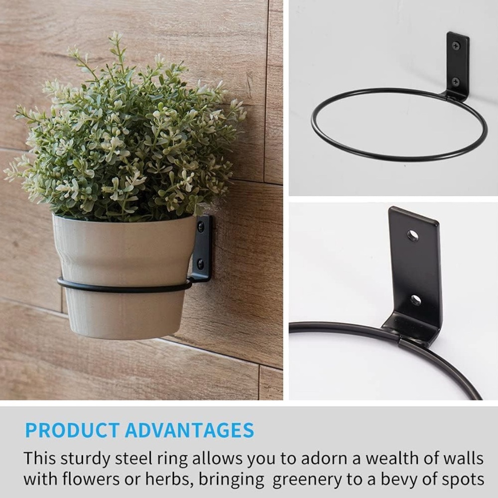 Wall Mounted Plant Pot Holders, Set of 6
